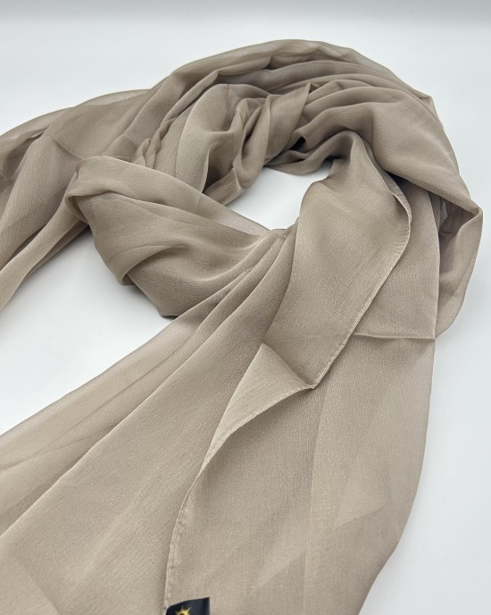 Camel thin large gauze scarf